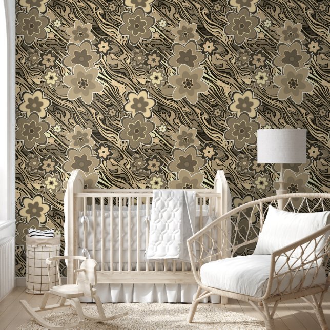 Papier Peint Fleur Power Blossoms motif sans couture 3a (Enfants)