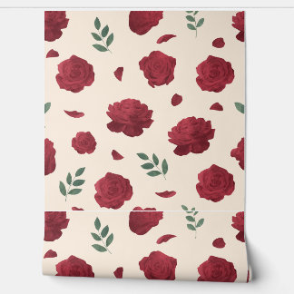 Papier peint fleur rose
