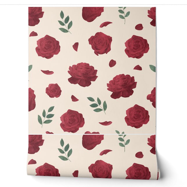 Papier peint fleur rose (Déroulement)