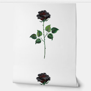 Papier Peint Fleur rose noire