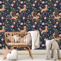 Fleur sauvage d'aquarelle Woodland Fox Cottage