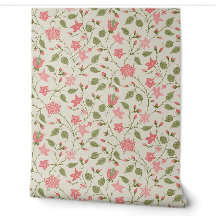 Fleur Traînante - Paisley - Corail Et Vert Sauge
