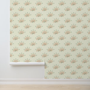 Papier Peint Fleurs Bleues, Fleurs Rouges, Motif De Fleurs