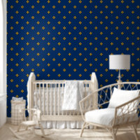 Fleurs Crucifères d'or sur le bleu profond