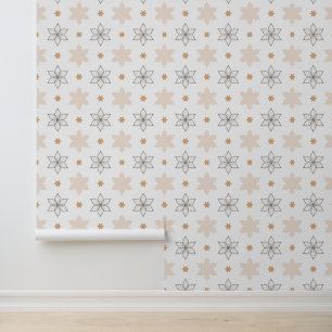 Papier Peint Fleurs d'art géométriques simples