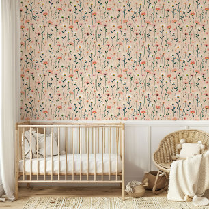 Papier Peint Fleurs de marguerite Whimsical Blush Baby Girl Nur
