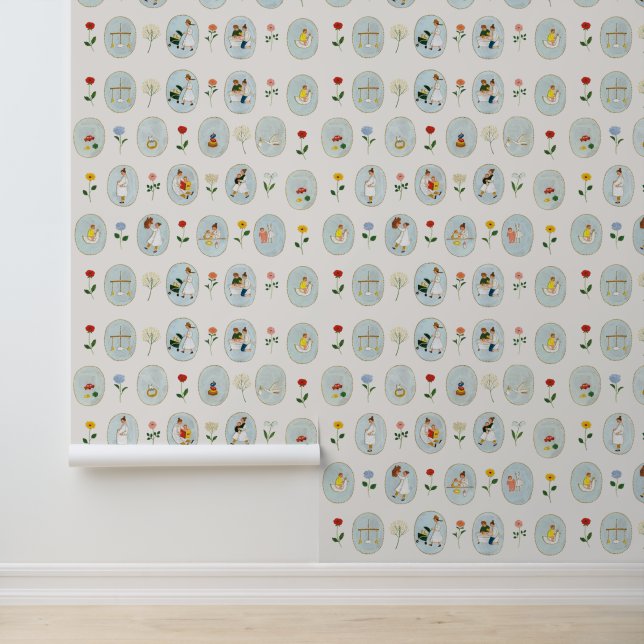 Papier peint Fleurs délicates du pays français (Application)