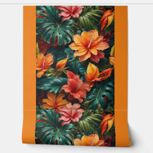 Papier peint Fleurs Exotiques