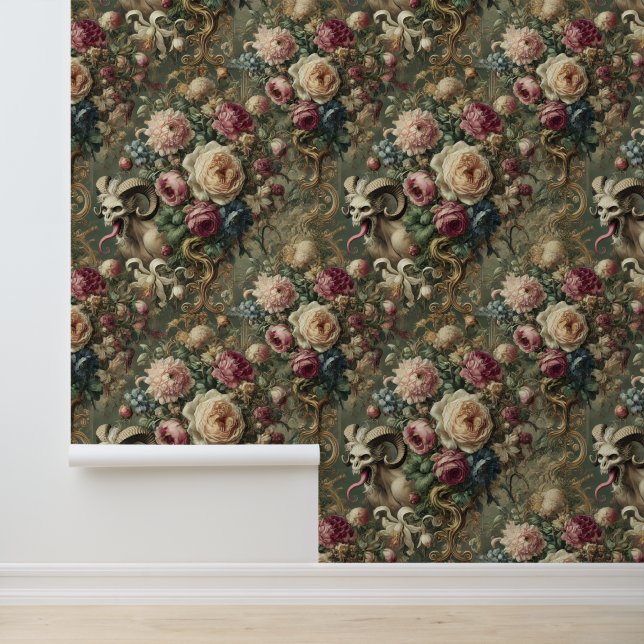 Papier Peint Fleurs 🩸 langue écaillée - gothique victorien (Application)