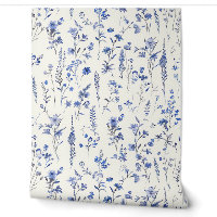 Fleurs sauvages et Herbes de couleur bleu marine