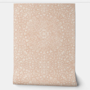 Papier Peint Floral amour mandala argile rose