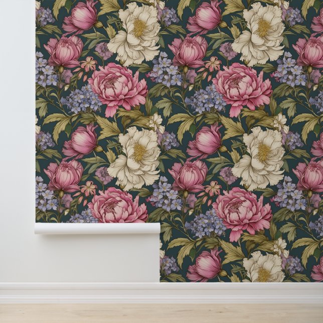 Papier Peint Floral botanique antique (Application)
