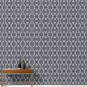 Papier Peint Floral en bleu