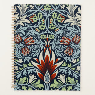 Papier peint floral Morris Navy Blue Snakeshead