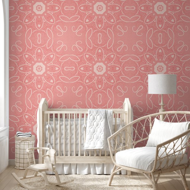 Papier Peint Floral Motifs sans couture en rose (Enfants)