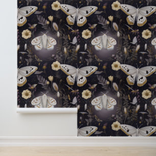 Papier Peint Floral Mystic Purple Night Garden