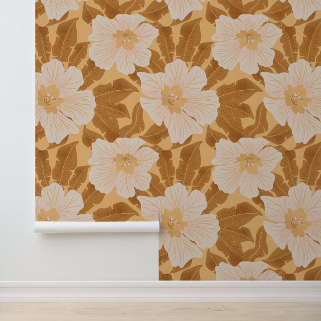 Papier Peint Floral Tropical Et Feuille (Application)