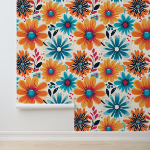 Papier Peint Flore Retro Flower Power