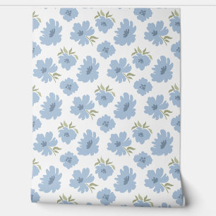 Papier Peint Flores modernes Dusty Blue Nursery Salle pour enfa