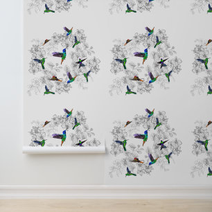 Papier Peint Flying Spring Birds