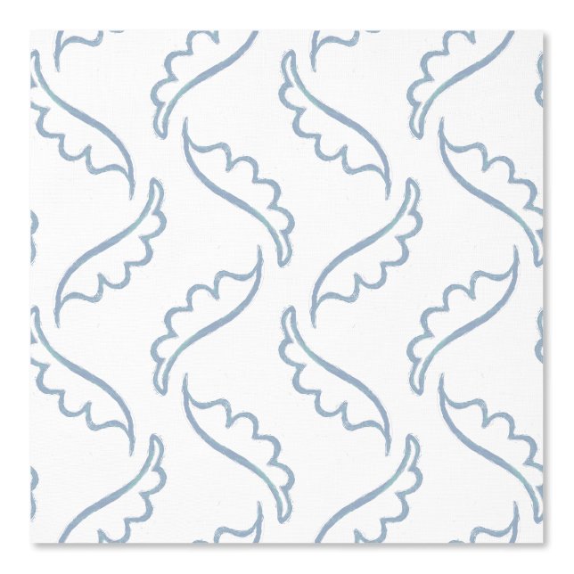 Papier Peint Foliage Abstrait Lumière moderne Blanc et Bleu (Recto)