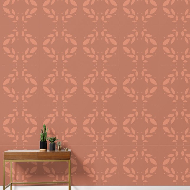 Papier Peint Foliage Motif en terre cuite (Couloir)