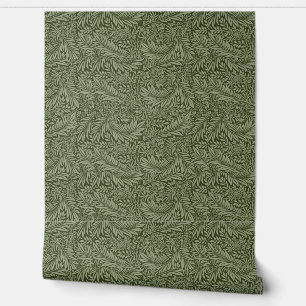 Papier Peint Fond Abstrait Floral Vintage Feuilles Vertes
