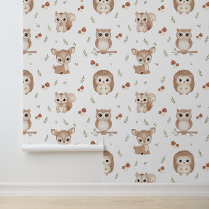 Papier Peint Fond d'écran Animaux Mignons de la Forêt pour Nurs