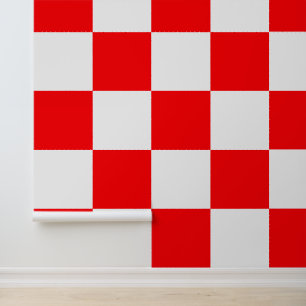 Papier Peint Fond d'écran avec motif d'échecs rouge et blanc à