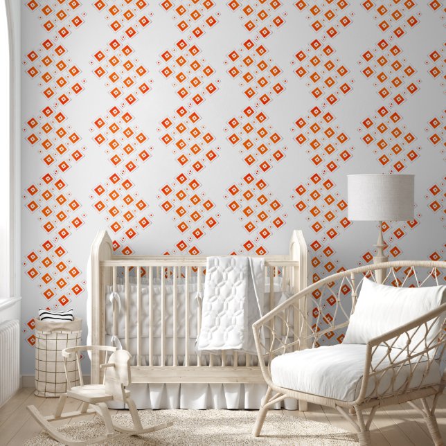 Papier Peint Fond d'écran Orange Carré (Enfants)