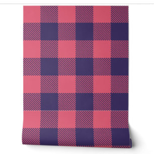 Papier Peint Fond d'écran Rose Chaude Magenta Indigo Rayé de Bu