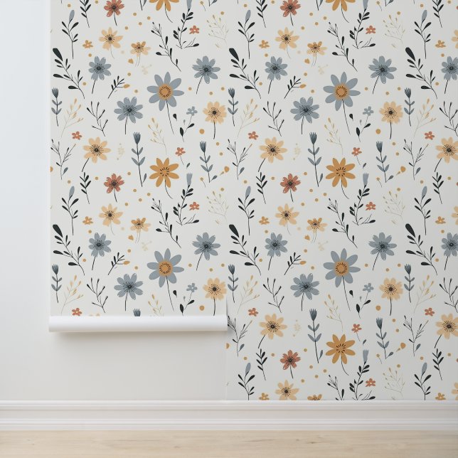Papier Peint Fond d'écran Rustique Boho Fleur sauvage (Application)