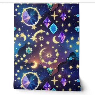 Papier Peint Fond d'écran - Tourmaline Opale Lune Céleste Luxe