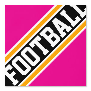 Papier Peint FOOTBALL Carreaux Rose Clair Jaune Noir Rayures