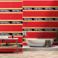 FOOTBALL Rouge Orange Blanc Noir Rayures de course