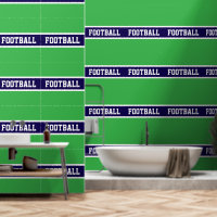 FOOTBALL Vert Athlétique Bleu Nuit Blanc Rayures