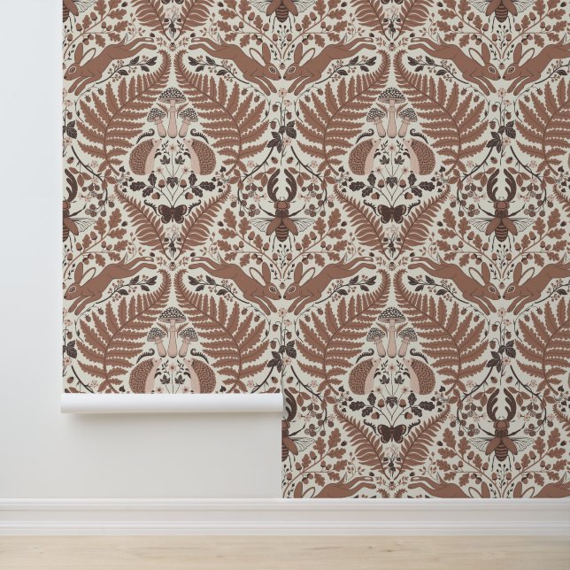 Papier Peint Forêt de mousse de Mocha/Bois et plantes (Application)