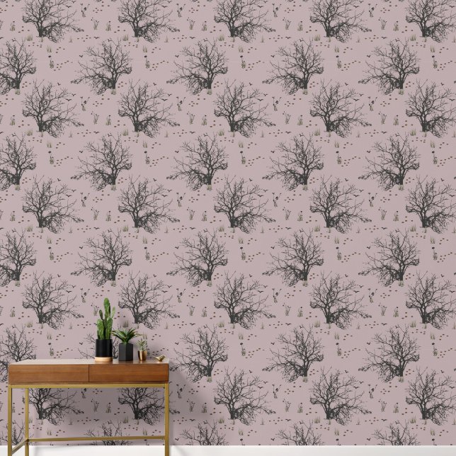 Papier Peint Forêt d'hiver de fin automne (Couloir)