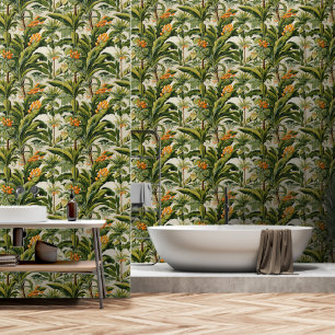 Papier Peint Forêt tropicale verte et jaune