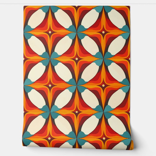 Papier Peint Formes audacieuses des années 70 (Déroulement)