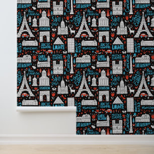 Papier Peint France   Motif de symboles