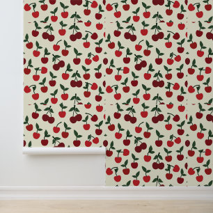 Papier Peint Fruit cerise : Un Motif sucré et juteux
