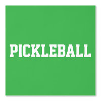 Fun Athletic White PICKLEBALL Texte sur Kelly Gree