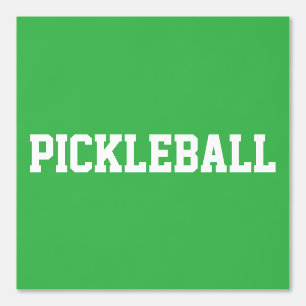 Papier Peint Fun Athletic White PICKLEBALL Texte sur Kelly Gree
