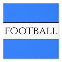 Fun FOOTBALL Texte Bleu Bleu Noir Blancs