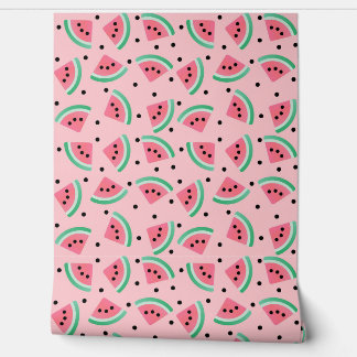 Papier Peint Fun Watermelon Slice Pattern Summer Vibes