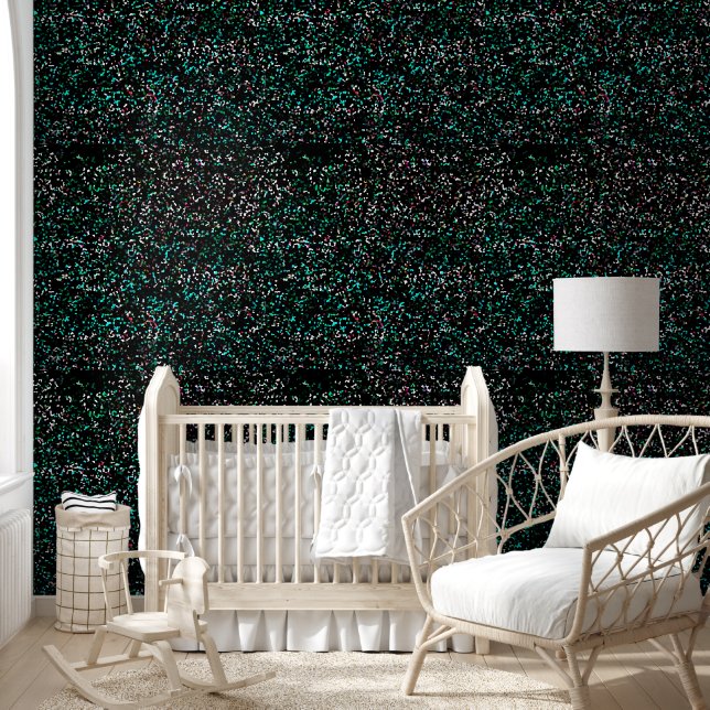 Papier Peint Galaxie Motif Black Multicolor tendance (Enfants)