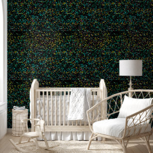 Papier Peint Galaxie Motif noire Jaune Multicolore