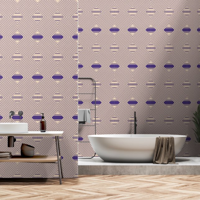 Papier Peint géométrique (Salle de bain)