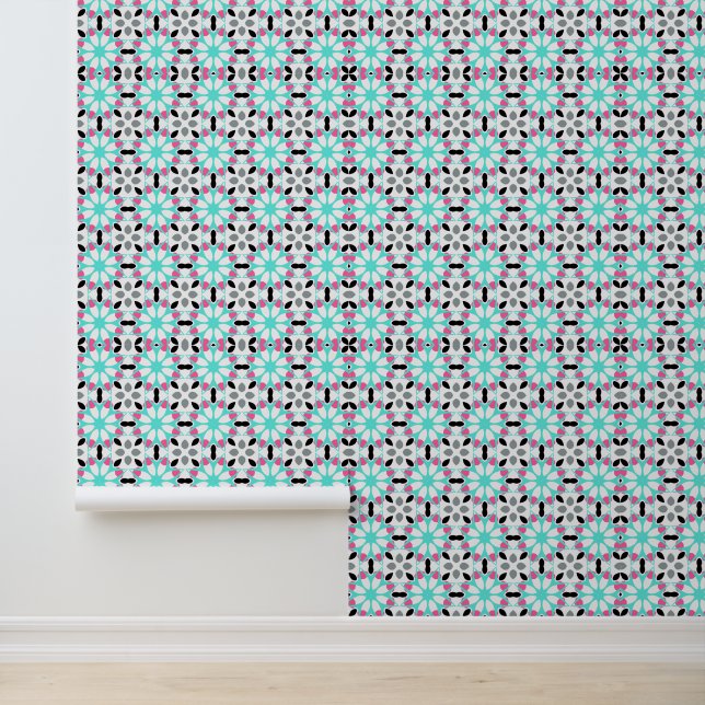 Papier Peint Géométrique florale moderne (Application)
